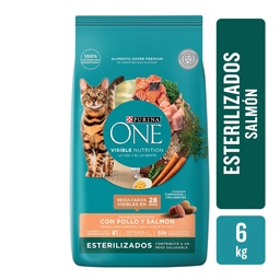 Alim. Gatos Esterilizado,p Purina One Bsa 6 Kgm