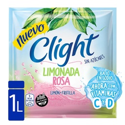 Jugo en Polvo Clight Limonada Rosa 8g