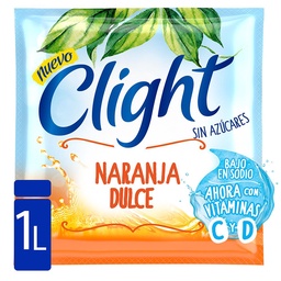 Jugo en Polvo Clight Naranja Dulce Vitc+d 7.5g