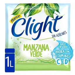 Jugo en Polvo Clight Manzana Verde Vit C+d 7,5g