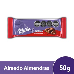 Chocolate Milka Aireado con Almendras 50g