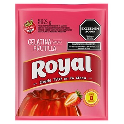 Gelatina Sabor Frutilla Royal 25 grm