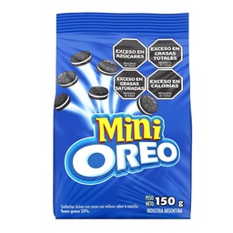 Galletitas Mini Oreo Rellenas con Crema Sabor Original 150g