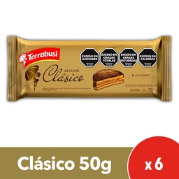 Alfajor Terrabusi Chocolate Clásico Pack x 6 un.