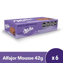 Alfajor Milka Simple Mousse 42g Display x 6 un.