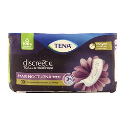 Toallas Higiénicas Discreet Maxi Nocturna Tena 10u