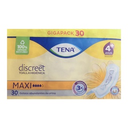 Toallas Higiénicas Descreet Maxi Tena 30u