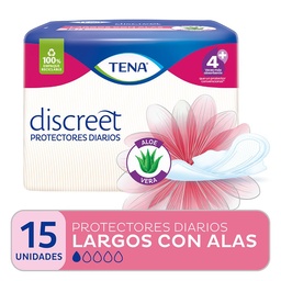 Protector Tena Discreet Largo con Alas x15