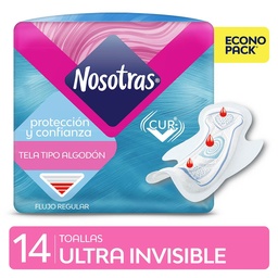 Toallas Ultra Invisibles Tela Nosotras 14 uni