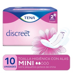 Toalla Higiénica Tena Discreet Mini x10 Unidades