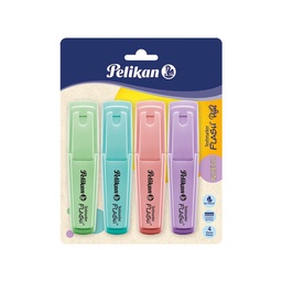 Resaltador Pelikan Flash Pastel Blister 4 Unidades Varios Colores