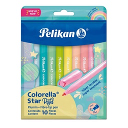 Marcador Fino Pelikan Colorella Star Pastel 10 Unidades