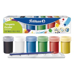 Tempera Escolar Pelikan Surtida 6 Unidades