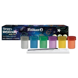 Tempera Metalizada Pelikan Varios Colores 20 ml 6 Unidades