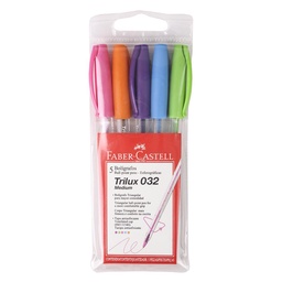 Boligrafo Faber-castell Trilux Varios Colores 5 Unidades