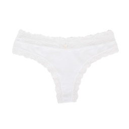 Colaless Dama con Puntilla Blanco Talle S-l