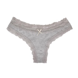 Colaless Dama con Puntilla Gris Talle S-l