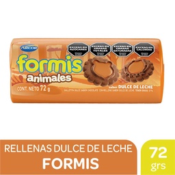 Galletitas Rellenas Dulce de Leche Animales Formis 72 grm