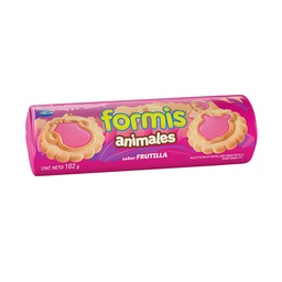 Galletitas Rellenas Sabor Frutilla Animales Formis 102 grm