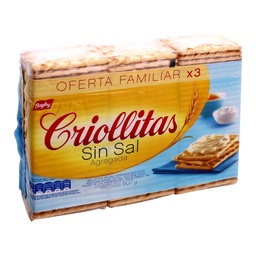 gall.sin Sal Familiares Criollitas Paq 507 grm