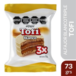 Alfajor Tofi Triple Blanco 73 gr