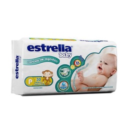 Pañal Caricias de Algodón Estrella Baby Talle P Paq 30 uni