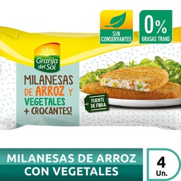 Milanesa de Arroz con Vegetales Granja Del Sol 330gr