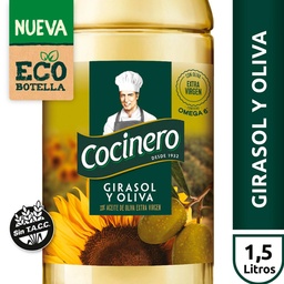 Aceite Mezcla Girasol y Oliva Cocinero 1.5 ltr