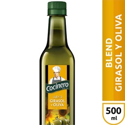 Aceite Mezcla Girasol y Oliva Cocinero 500ml