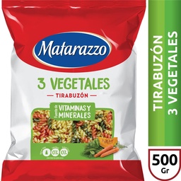 Tirabuzon Matarazzo  3 Vegetales   Paquete 500 gr