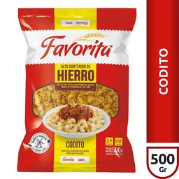 Fideos Coditos Favorita Paq 500 grm