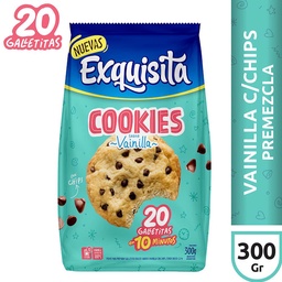 Premezcla para Cookies Sabor Vainilla con Chips de Chocolate Exquisita 300g