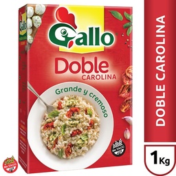 Arroz Doble Carolina Gallo Grande & Cremoso Caja 1 kg