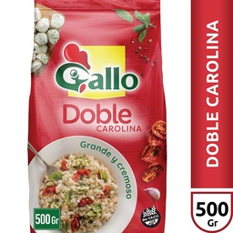 Arroz Doble Carolina Gallo Grande y Cremoso Paquete 500 gr