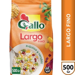 Arroz Largo Fino Gallo   Versátil Paquete 500 gr