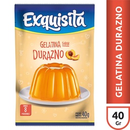 Gelatina Sabor Durazno Exquisita Sob 40 grm