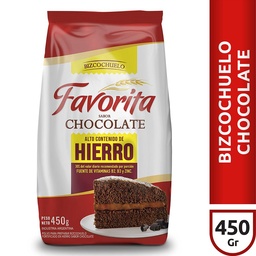 Bizcochuelo Sabor Chocolate Favorita 450 grm