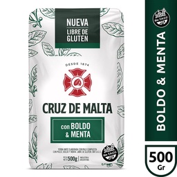 Yerba Mate con Boldo y Menta Cruz de Malta Paq 500 grm