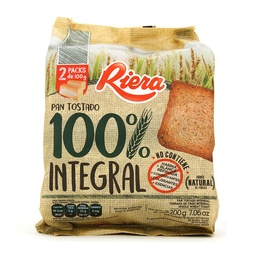 Tostadas 100% Integral Riera Paq 200 grm