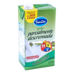 Leche Larga Vida Parcialmente Descremada Sancor 1l