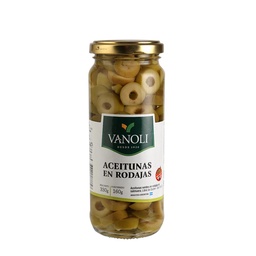 Aceitunas Verdes Vanoli en Rodajas Frasco 330 gr