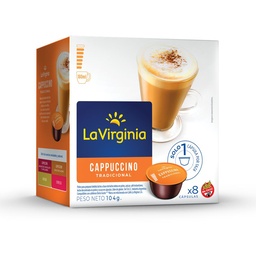 Café Cápsulas Cappuccino Tradicional La Virginia Cja 104 grm