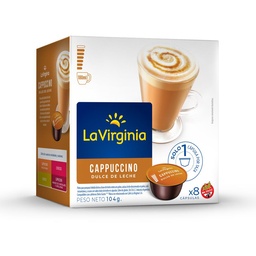 Café Cápsulas Cappuccino Dulce de Leche La Virginia Cja 104 grm