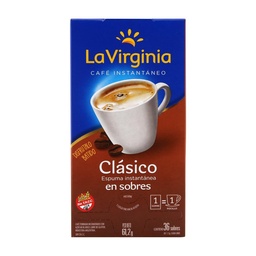 Cafe Instantaneo Clásico La Virginia Cja 61.2 grm x 36 Sobres