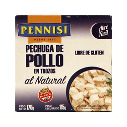 Pechuga de Pollo en Trozos Al Natural Pennisi 170g