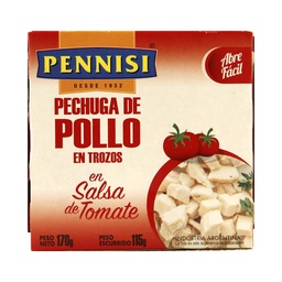 Pechuga de Pollo en Trozos en Salsa de Tomate Pennisi 170g