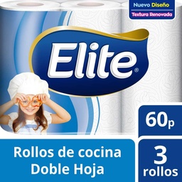 Rollos de Cocina Elite 60 Paños x 3 uni