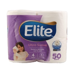 Papel Higiénico Elite Ultra Suave Doble Hoja 50 m 4 un