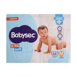 Pañales Babysec Ultrasoft m 68 un