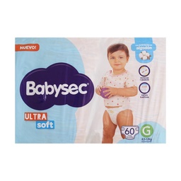 Pañales Babysec Ultrasoft g 60 un